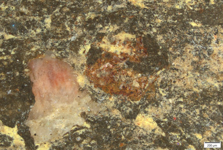 01 red pigment residue over yellow and coloured inclusion.tif